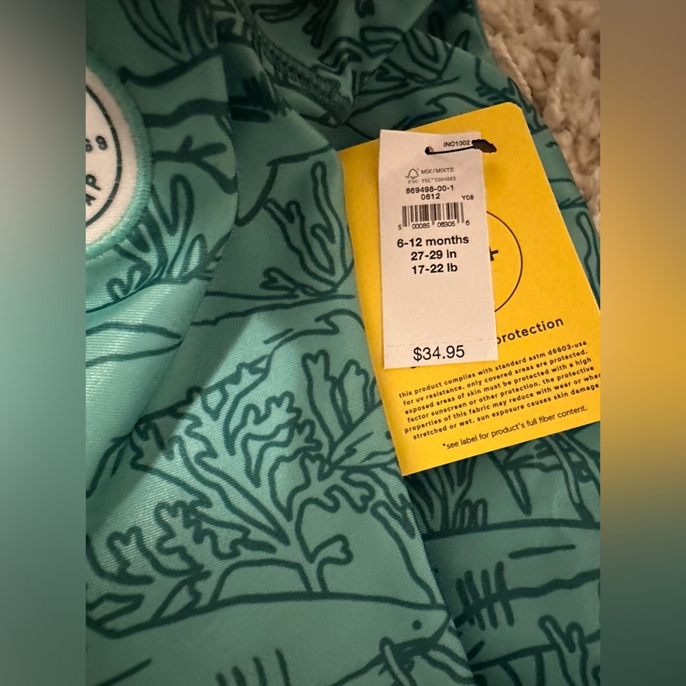 Baby GAP one piece rash guard swimsuit - Picture 7 of 7